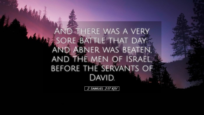 Picture 05 - 2 Samuel 2:17 KJV Desktop Wallpaper - And there was a very sore battle that day; and - Desktop Bible Verse Wallpaper