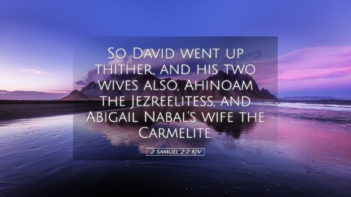 Picture 05 - 2 Samuel 2:2 KJV Desktop Wallpaper - So David went up thither, and his two wives also, - Desktop Bible Verse Wallpaper