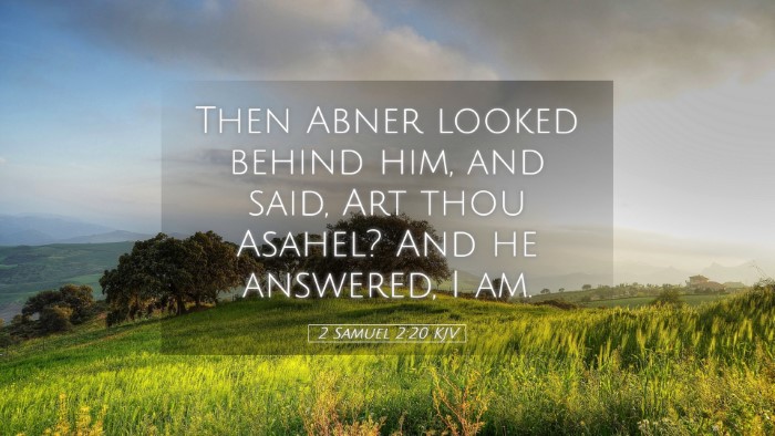 Picture 05 - 2 Samuel 2:20 KJV Desktop Wallpaper - Then Abner looked behind him, and said, Art thou - Desktop Bible Verse Wallpaper