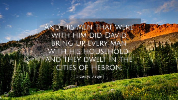 Picture 05 - 2 Samuel 2:3 KJV Desktop Wallpaper - And his men that were with him did David bring - Desktop Bible Verse Wallpaper