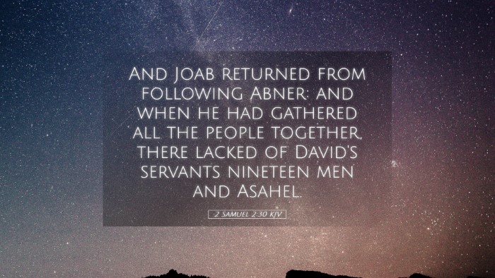 Picture 05 - 2 Samuel 2:30 KJV Desktop Wallpaper - And Joab returned from following Abner: and when - Desktop Bible Verse Wallpaper