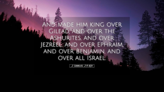 Picture 05 - 2 Samuel 2:9 KJV Desktop Wallpaper - And made him king over Gilead, and over the - Desktop Bible Verse Wallpaper