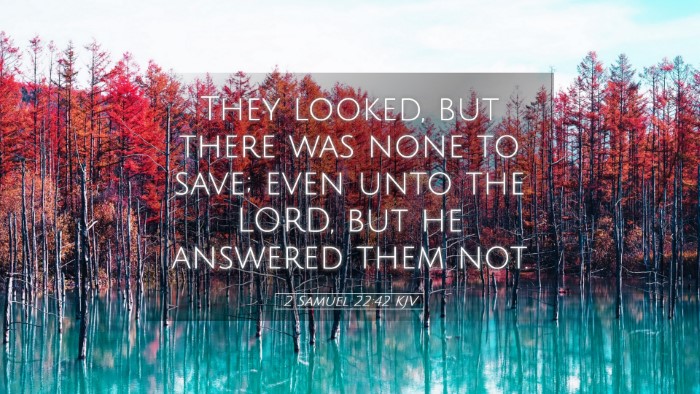 Picture 05 - 2 Samuel 22:42 KJV Desktop Wallpaper - They looked, but there was none to save; even - Desktop Bible Verse Wallpaper
