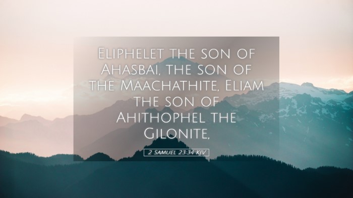 Picture 05 - 2 Samuel 23:34 KJV Desktop Wallpaper - Eliphelet the son of Ahasbai, the son of the - Desktop Bible Verse Wallpaper