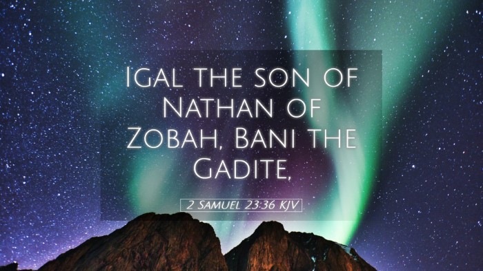 Picture 05 - 2 Samuel 23:36 KJV Desktop Wallpaper - Igal the son of Nathan of Zobah, Bani the - Desktop Bible Verse Wallpaper