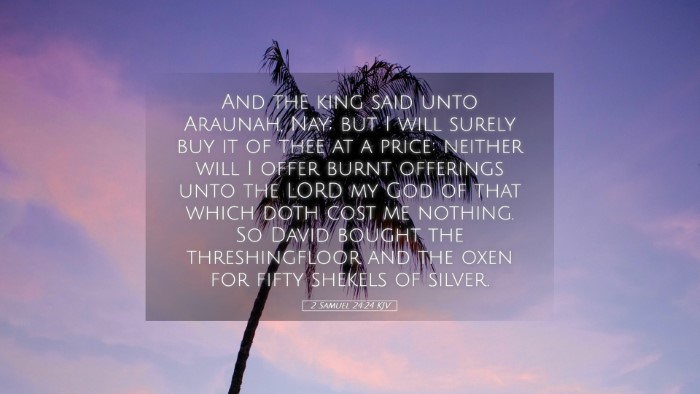 Picture 05 - 2 Samuel 24:24 KJV Desktop Wallpaper - And the king said unto Araunah, Nay; but I will - Desktop Bible Verse Wallpaper