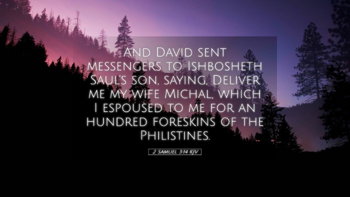 Picture 05 - 2 Samuel 3:14 KJV Desktop Wallpaper - And David sent messengers to Ishbosheth Saul's - Desktop Bible Verse Wallpaper