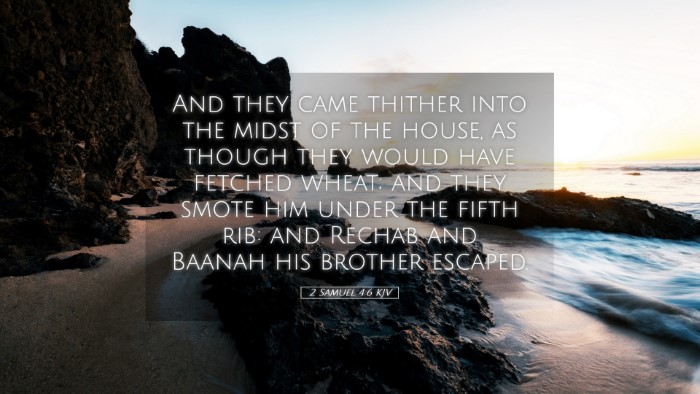 Picture 05 - 2 Samuel 4:6 KJV Desktop Wallpaper - And they came thither into the midst of the - Desktop Bible Verse Wallpaper