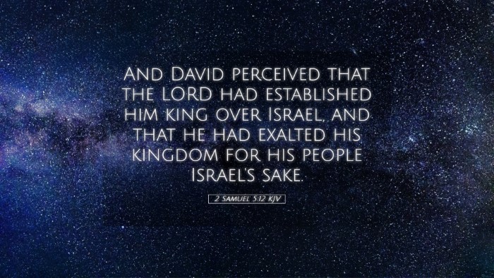 Picture 05 - 2 Samuel 5:12 KJV Desktop Wallpaper - And David perceived that the LORD had established - Desktop Bible Verse Wallpaper