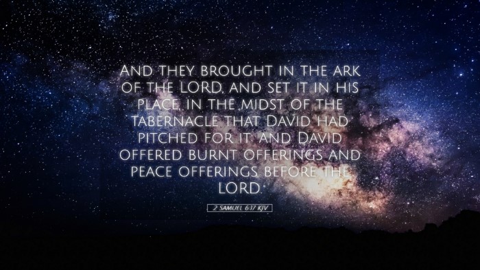 Picture 05 - 2 Samuel 6:17 KJV Desktop Wallpaper - And they brought in the ark of the LORD, and set - Desktop Bible Verse Wallpaper