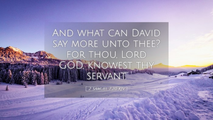 Picture 05 - 2 Samuel 7:20 KJV Desktop Wallpaper - And what can David say more unto thee? for thou, - Desktop Bible Verse Wallpaper
