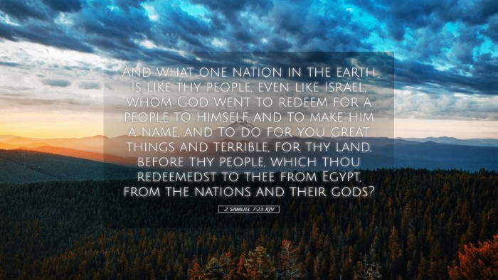 Picture 05 - 2 Samuel 7:23 KJV Desktop Wallpaper - And what one nation in the earth is like thy - Desktop Bible Verse Wallpaper