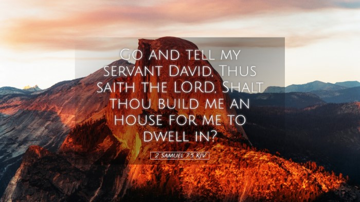 Picture 05 - 2 Samuel 7:5 KJV Desktop Wallpaper - Go and tell my servant David, Thus saith the - Desktop Bible Verse Wallpaper