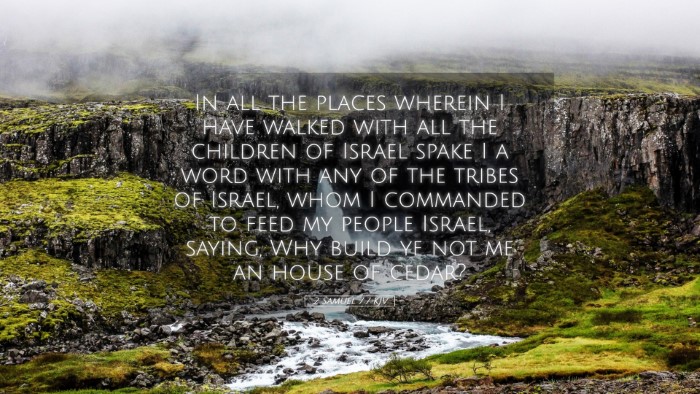 Picture 05 - 2 Samuel 7:7 KJV Desktop Wallpaper - In all the places wherein I have walked with all - Desktop Bible Verse Wallpaper