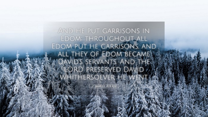 Picture 05 - 2 Samuel 8:14 KJV Desktop Wallpaper - And he put garrisons in Edom; throughout all Edom - Desktop Bible Verse Wallpaper