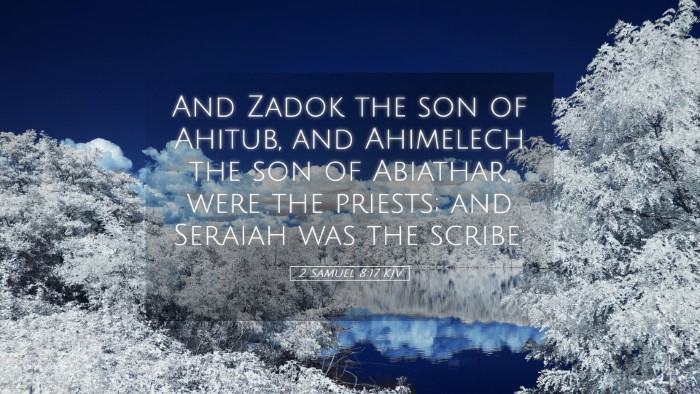 Picture 05 - 2 Samuel 8:17 KJV Desktop Wallpaper - And Zadok the son of Ahitub, and Ahimelech the - Desktop Bible Verse Wallpaper