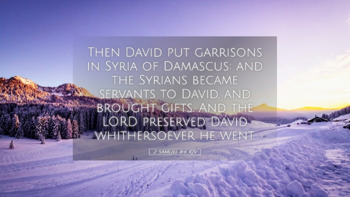 Picture 05 - 2 Samuel 8:6 KJV Desktop Wallpaper - Then David put garrisons in Syria of Damascus: - Desktop Bible Verse Wallpaper