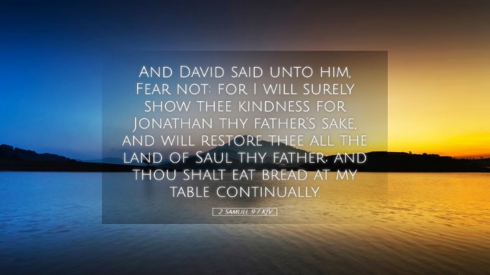Picture 05 - 2 Samuel 9:7 KJV Desktop Wallpaper - And David said unto him, Fear not: for I will - Desktop Bible Verse Wallpaper