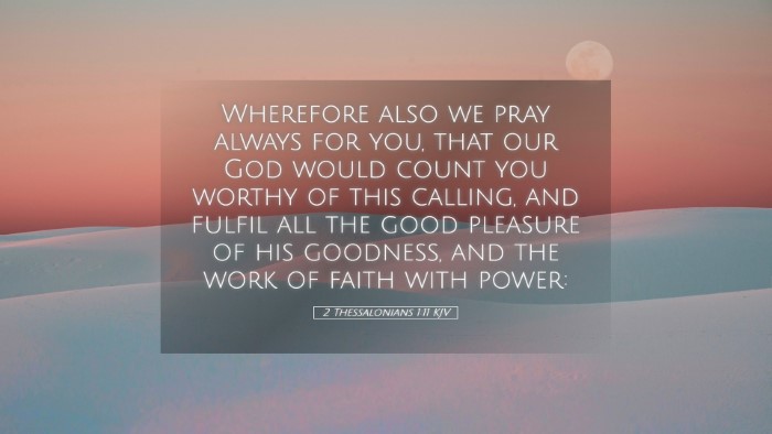 Picture 05 - 2 Thessalonians 1:11 KJV Desktop Wallpaper - Wherefore also we pray always for you, that our - Desktop Bible Verse Wallpaper