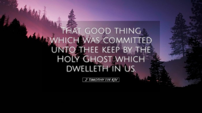 Picture 05 - 2 Timothy 1:14 KJV Desktop Wallpaper - That good thing which was committed unto thee - Desktop Bible Verse Wallpaper