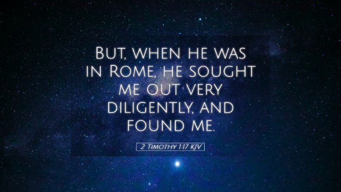 Picture 05 - 2 Timothy 1:17 KJV Desktop Wallpaper - But, when he was in Rome, he sought me out very - Desktop Bible Verse Wallpaper