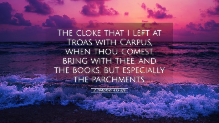 Picture 05 - 2 Timothy 4:13 KJV Desktop Wallpaper - The cloke that I left at Troas with Carpus, when - Desktop Bible Verse Wallpaper
