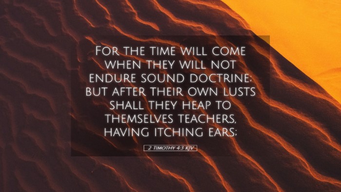Picture 05 - 2 Timothy 4:3 KJV Desktop Wallpaper - For the time will come when they will not endure - Desktop Bible Verse Wallpaper