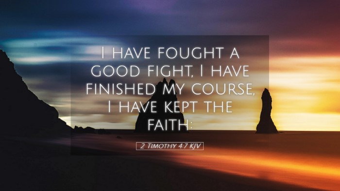 Picture 05 - 2 Timothy 4:7 KJV Desktop Wallpaper - I have fought a good fight, I have finished my - Desktop Bible Verse Wallpaper