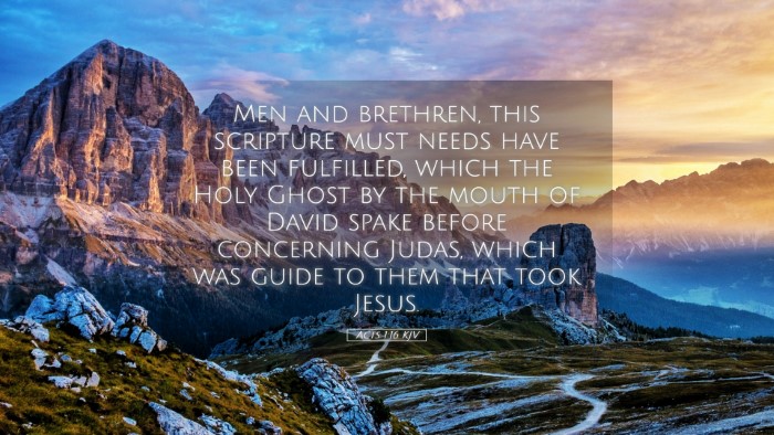 Picture 05 - Acts 1:16 KJV Desktop Wallpaper - Men and brethren, this scripture must needs have - Desktop Bible Verse Wallpaper