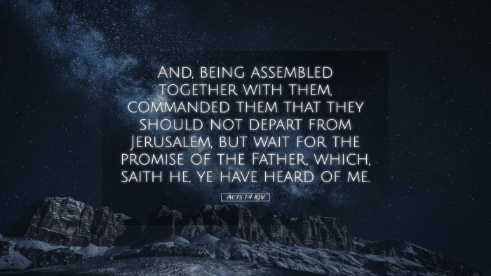 Picture 05 - Acts 1:4 KJV Desktop Wallpaper - And, being assembled together with them, - Desktop Bible Verse Wallpaper