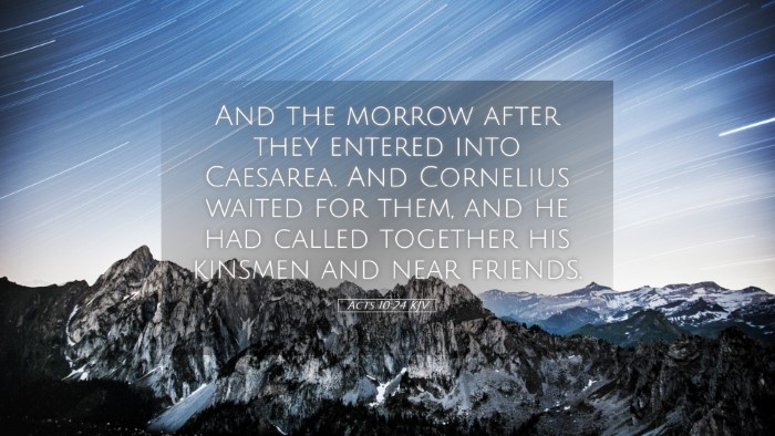 Picture 05 - Acts 10:24 KJV Desktop Wallpaper - And the morrow after they entered into Caesarea. - Desktop Bible Verse Wallpaper
