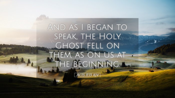 Picture 05 - Acts 11:15 KJV Desktop Wallpaper - And as I began to speak, the Holy Ghost fell on - Desktop Bible Verse Wallpaper