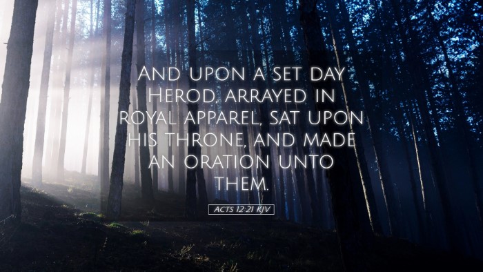 Picture 05 - Acts 12:21 KJV Desktop Wallpaper - And upon a set day Herod, arrayed in royal - Desktop Bible Verse Wallpaper