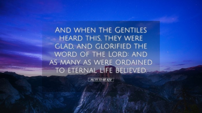 Picture 05 - Acts 13:48 KJV Desktop Wallpaper - And when the Gentiles heard this, they were glad, - Desktop Bible Verse Wallpaper