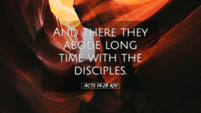 Picture 05 - Acts 14:28 KJV Desktop Wallpaper - And there they abode long time with the - Desktop Bible Verse Wallpaper