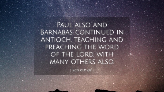 Picture 05 - Acts 15:35 KJV Desktop Wallpaper - Paul also and Barnabas continued in Antioch, - Desktop Bible Verse Wallpaper