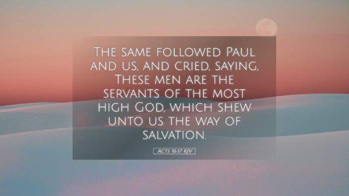 Picture 05 - Acts 16:17 KJV Desktop Wallpaper - The same followed Paul and us, and cried, saying, - Desktop Bible Verse Wallpaper
