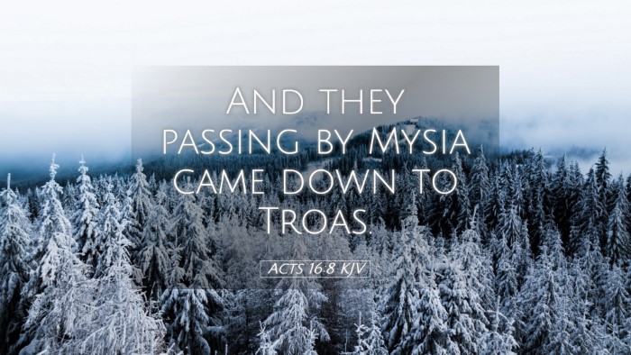 Picture 05 - Acts 16:8 KJV Desktop Wallpaper - And they passing by Mysia came down to - Desktop Bible Verse Wallpaper
