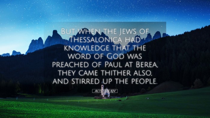 Picture 05 - Acts 17:13 KJV Desktop Wallpaper - But when the Jews of Thessalonica had knowledge - Desktop Bible Verse Wallpaper