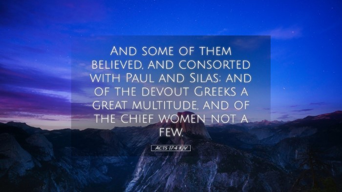 Picture 05 - Acts 17:4 KJV Desktop Wallpaper - And some of them believed, and consorted with - Desktop Bible Verse Wallpaper
