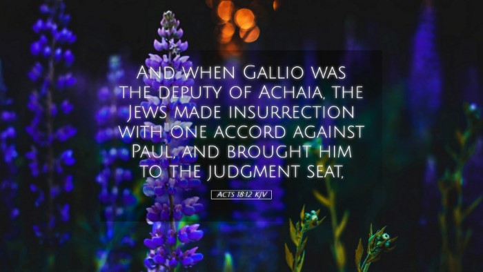 Picture 05 - Acts 18:12 KJV Desktop Wallpaper - And when Gallio was the deputy of Achaia, the - Desktop Bible Verse Wallpaper