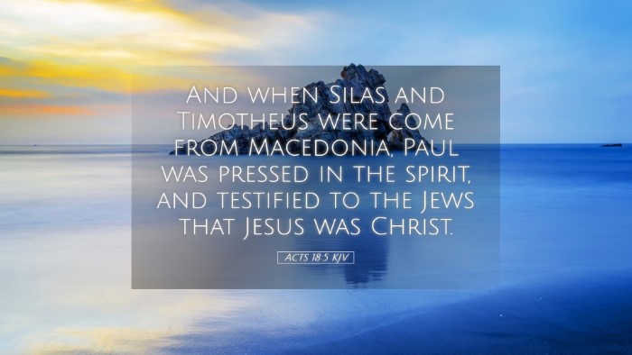 Picture 05 - Acts 18:5 KJV Desktop Wallpaper - And when Silas and Timotheus were come from - Desktop Bible Verse Wallpaper