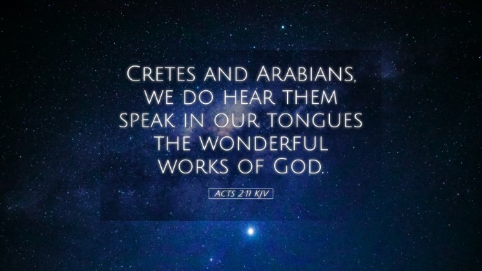 Picture 05 - Acts 2:11 KJV Desktop Wallpaper - Cretes and Arabians, we do hear them speak in our - Desktop Bible Verse Wallpaper