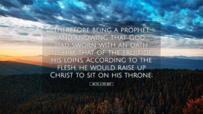 Picture 05 - Acts 2:30 KJV Desktop Wallpaper - Therefore being a prophet, and knowing that God - Desktop Bible Verse Wallpaper