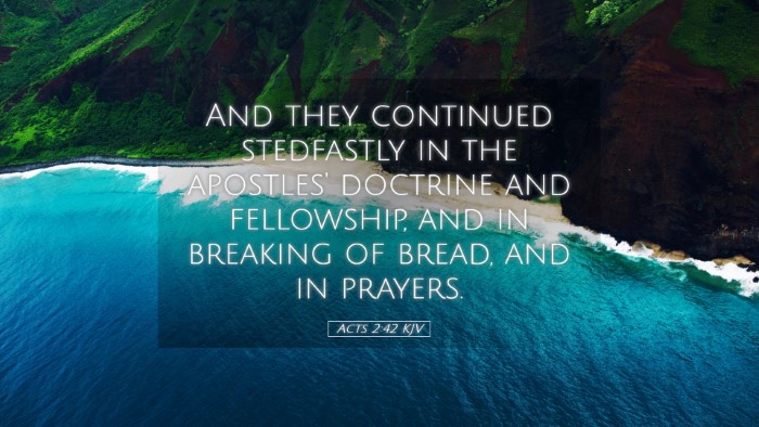 Picture 05 - Acts 2:42 KJV Desktop Wallpaper - And they continued stedfastly in the apostles' - Desktop Bible Verse Wallpaper