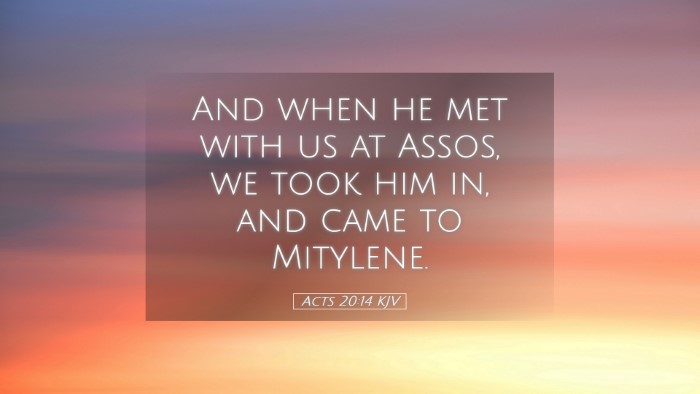 Picture 05 - Acts 20:14 KJV Desktop Wallpaper - And when he met with us at Assos, we took him in, - Desktop Bible Verse Wallpaper