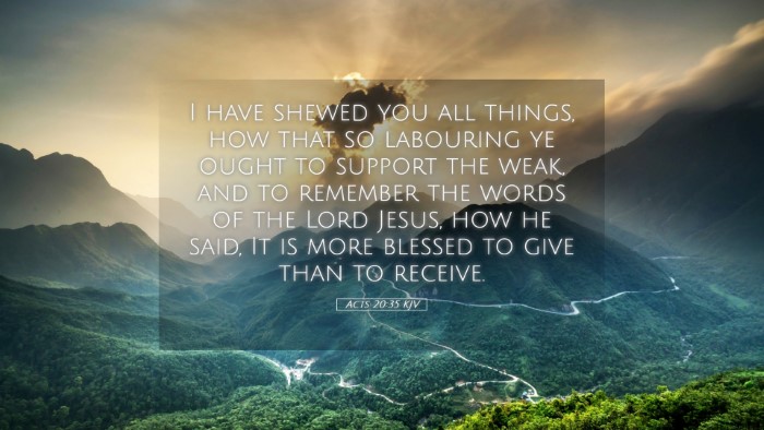 Picture 05 - Acts 20:35 KJV Desktop Wallpaper - I have shewed you all things, how that so - Desktop Bible Verse Wallpaper