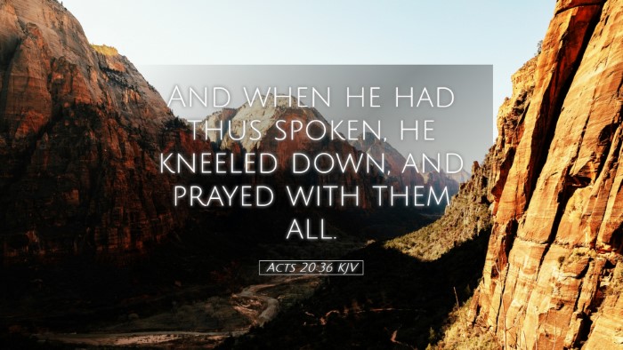 Picture 05 - Acts 20:36 KJV Desktop Wallpaper - And when he had thus spoken, he kneeled down, and - Desktop Bible Verse Wallpaper