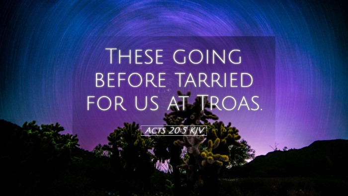 Picture 05 - Acts 20:5 KJV Desktop Wallpaper - These going before tarried for us at - Desktop Bible Verse Wallpaper