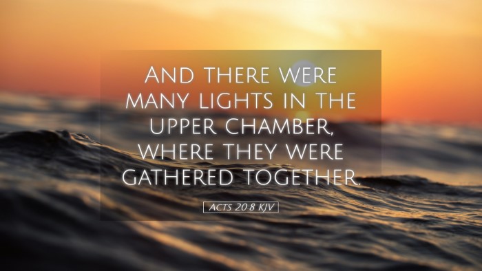 Picture 05 - Acts 20:8 KJV Desktop Wallpaper - And there were many lights in the upper chamber, - Desktop Bible Verse Wallpaper